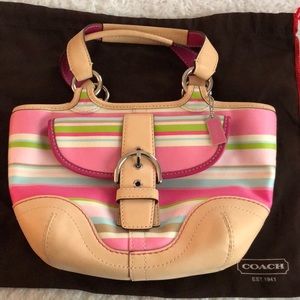 Coach striped bag